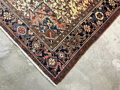 7'8"x8'10" Hand-Knotted 100% Wool Herize Carpet - Area Rug - Square Shaped