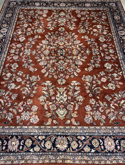 8’1”x9’11” Hand-Knotted 100% Wool Pile Oriental Area Rug - Carpet