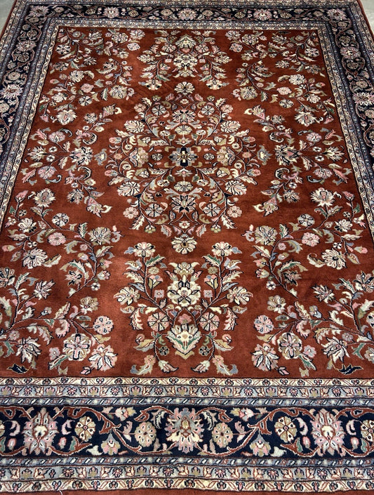 8’1”x9’11” Hand-Knotted 100% Wool Pile Oriental Area Rug - Carpet