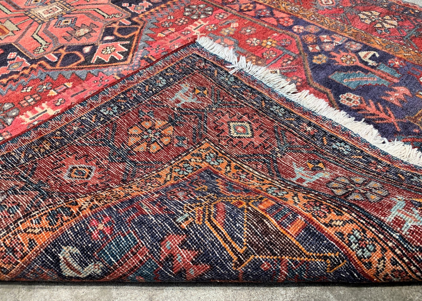Collector  Item - 4'3"x7'7" Antique Fine 100%  Wool Pile Bidjare Area Rug