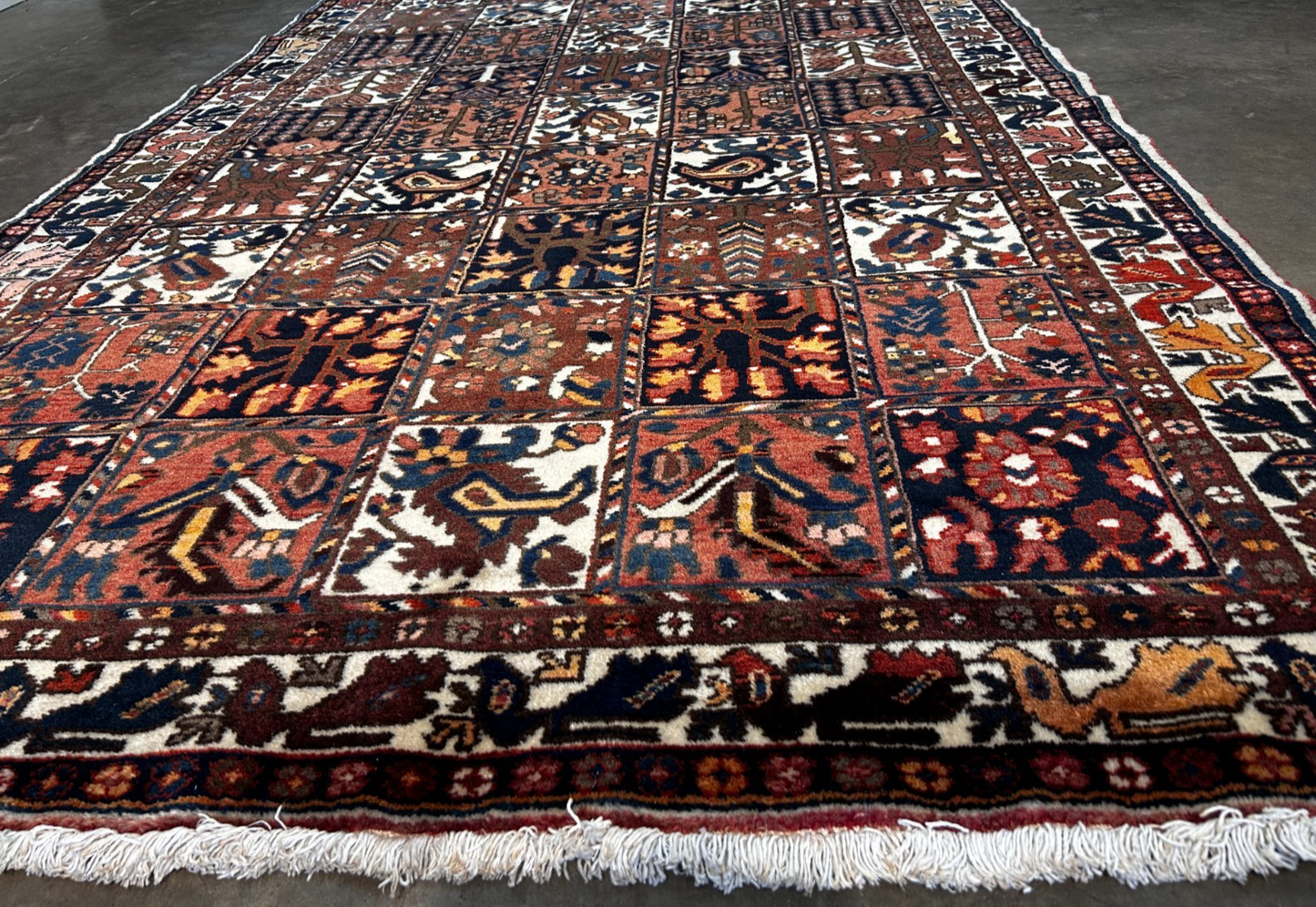 5'2" x 9'9" Hand-Knotted 100% Wool Pile Bakhtiarie Area Rug - Carpet