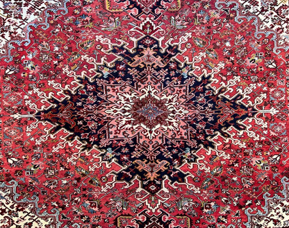 10'x12'4" Hand-Knotted 100% Lamb Wool Herize Carpet - Area Rug