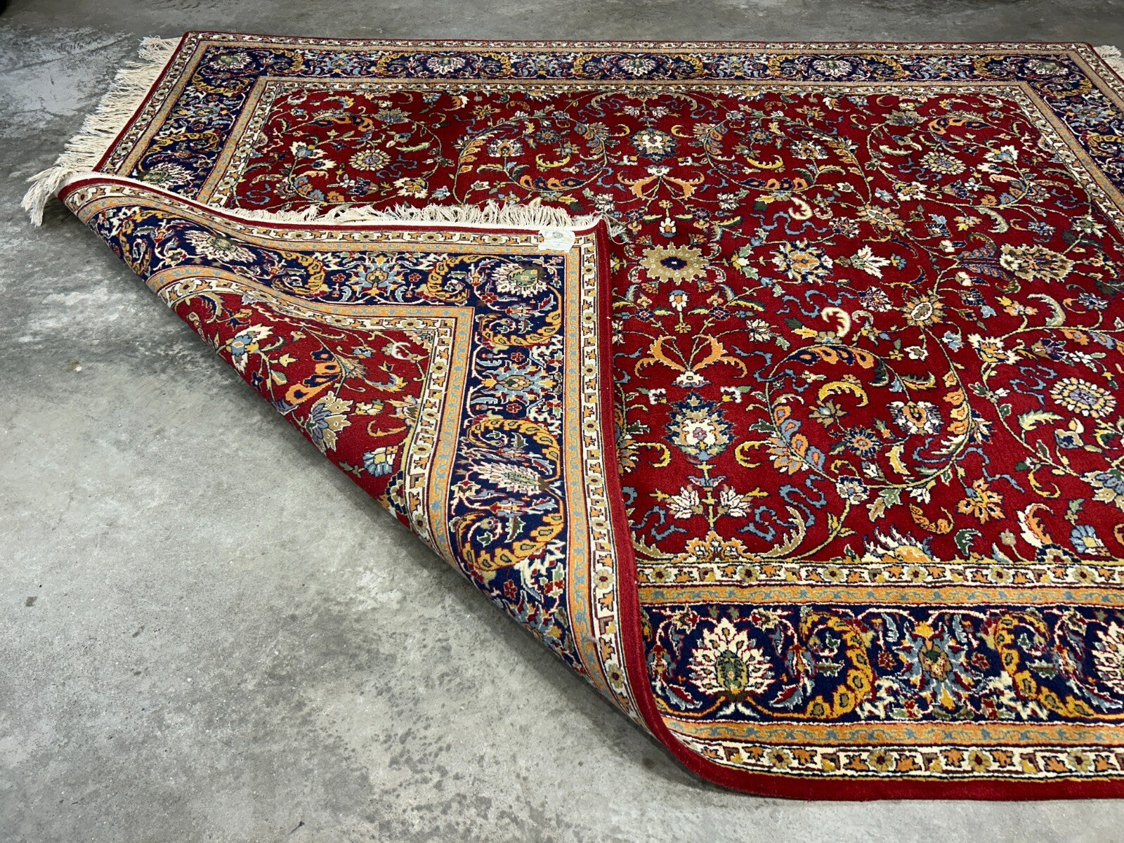 7'11"x9'7" Hand-Knotted 100% Wool Pile Qume Rug