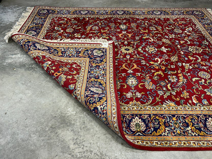 7'11"x9'7" Hand-Knotted 100% Wool Pile Qume Rug