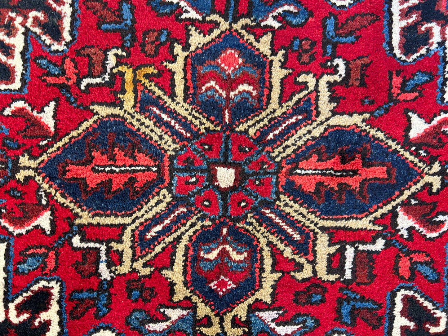 7'8"x11'5" Hand-Knotted 100% Wool Pile Herize Rug