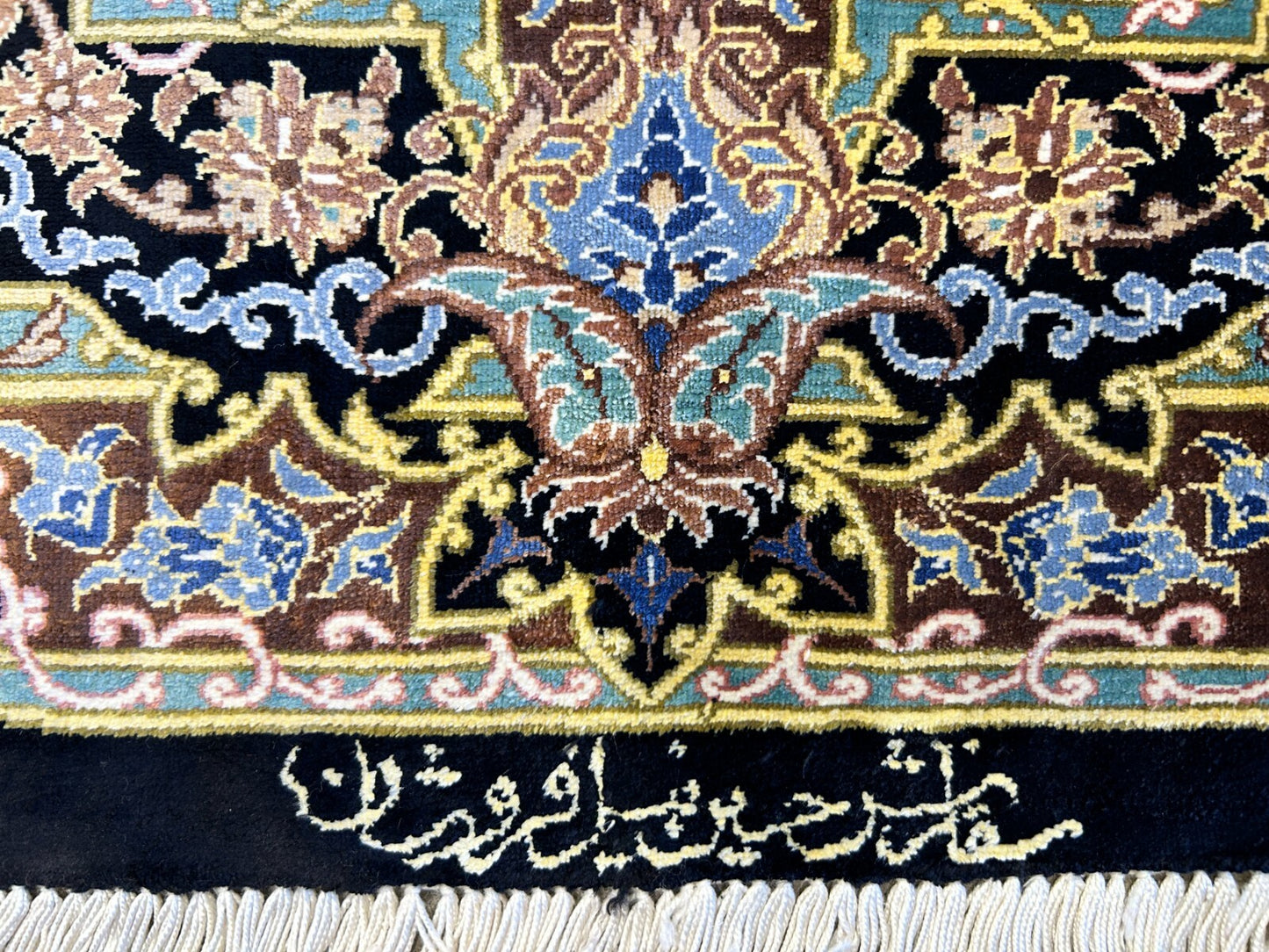 6'5"x9'10" Exquisite Hand-Knotted 100% Silk Qume Rug