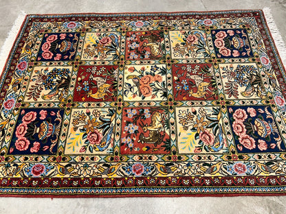 3'5"x5'2" Hand-Knotted 100% Lamb Wool Bakhtiarie Carpet - Area Rug