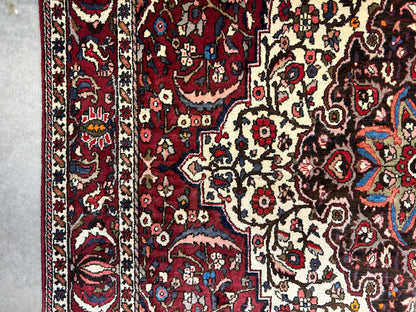 7'0"x10'3" Hand-Knotted 100% Wool Pile Bakhtiarie Carpet - Area Rug
