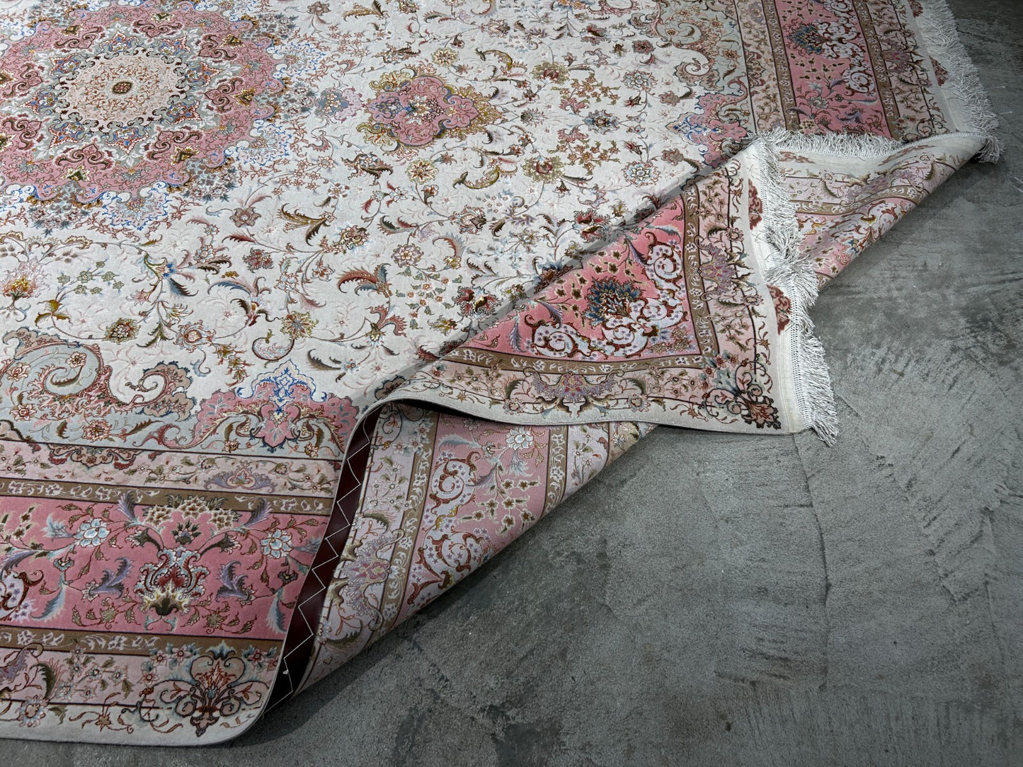 8'2"x11'8" Extra Fine 80-Raj Hand-Knotted Wool & Silk Tabrize Rug