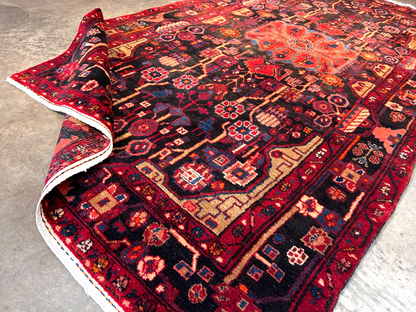 5'0" x 9'6" Hand-Knotted 100% Wool Pile Nahavande Area Rug - Carpet