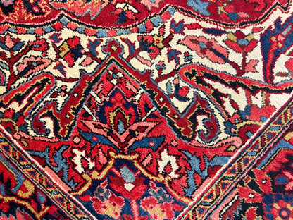 7'9"x11'4" Hand-Knotted 100% Wool Pile Herize Rug