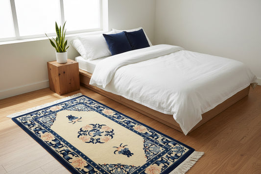 3'x5' Hand-Knotted 100% Wool Pile Art Deco Rug