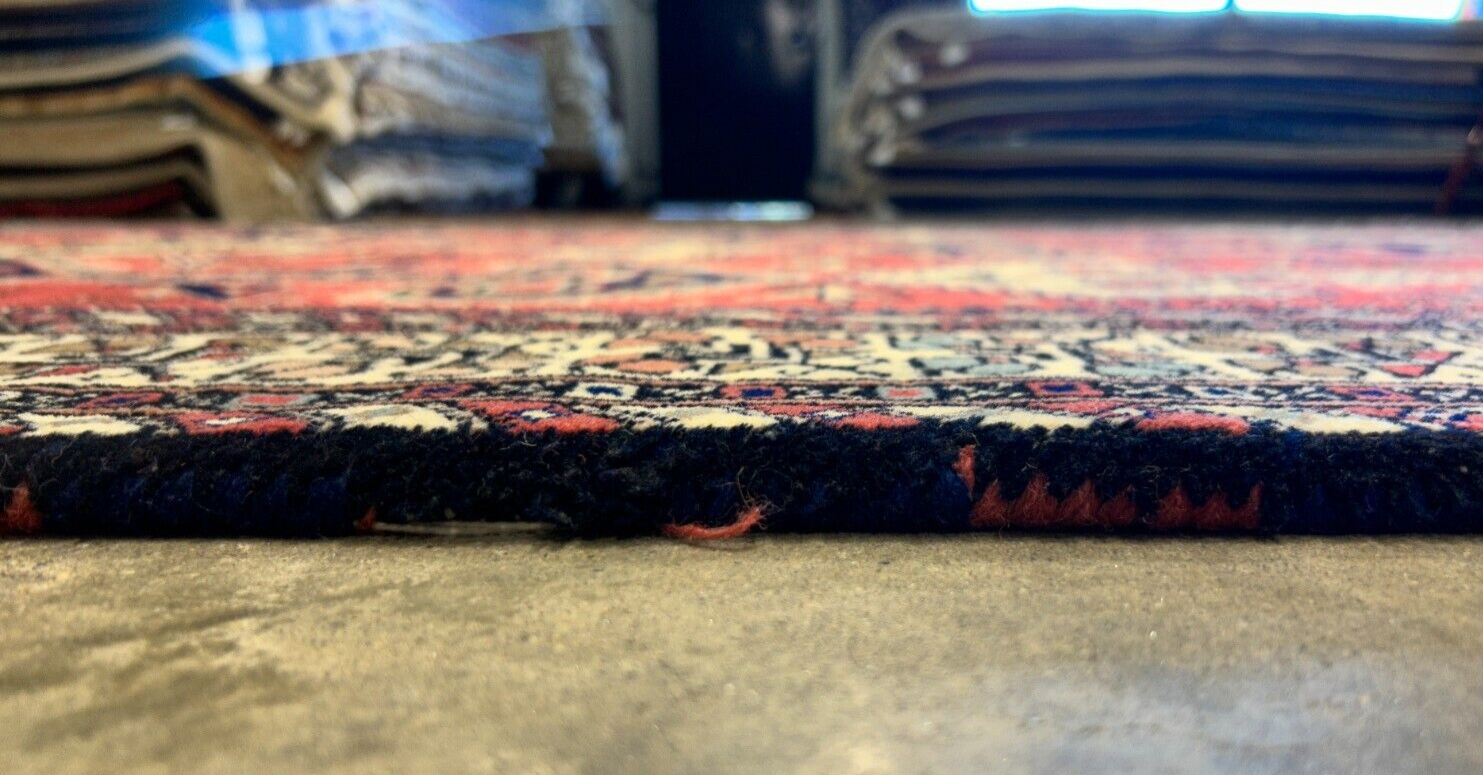 6'2"x9'0" Hand-Knotted 100% Wool Pile Indian Serapi Carpet - Area Rug