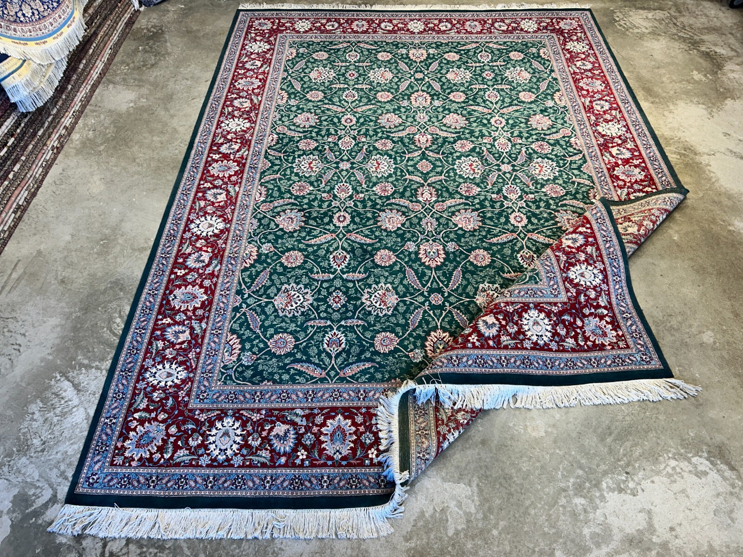 9'2"x12'8" Hand-Knotted 100% Wool Pile Oriental Rug