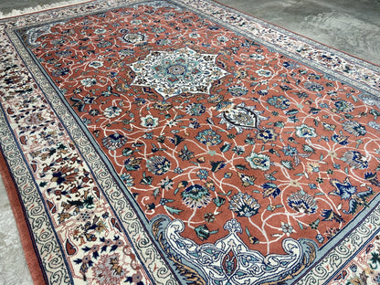 6'0"x9'1" Hand-Knotted 100% Wool Pile SinoPersian Carpet - Area Rug
