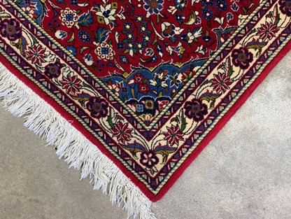 2'2"x4'1" Hand-Knotted 100% Wool Pile Sarouke Rug