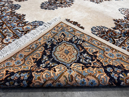 7'4"x10'10" Hand-Knotted 100% Wool Kermane Area Rug - Carpet