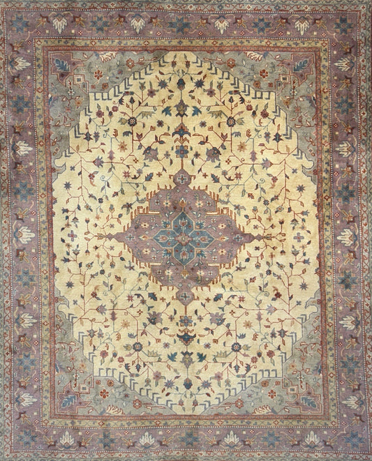 7’10”x9’6” Hand-Knotted 100% Wool Pile Oriental Area Rug - Carpet