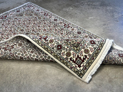 3'x5' Hand-Knotted Wool & Silk Pile Tabrize Mahi Rug