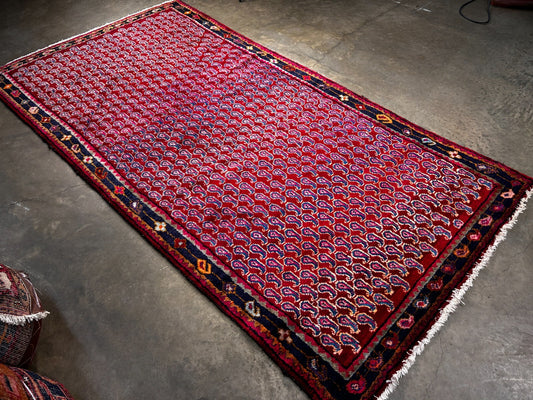 4'2" x 8'1" Hand-Knotted 100% Wool Carpet - Bidjare Area Rug