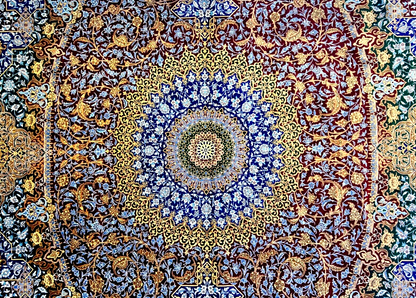 6'6"x10' Exquisite Extra-Fine Hand-Knotted 100% Silk Qume Carpet - Area Rug