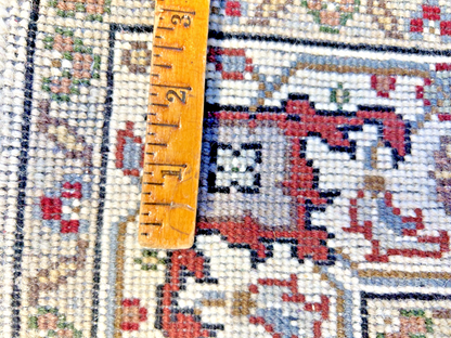 3'x5' Hand-Knotted Wool & Silk Pile Tabrize Mahi Rug