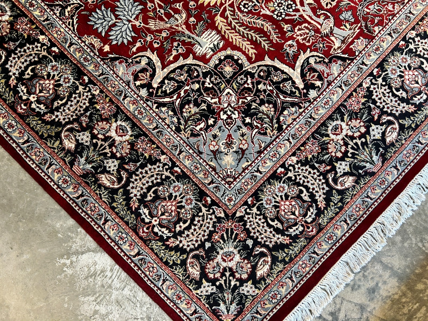9'1"x12'4" Hand-Knotted 100% Wool Pile Oriental Rug