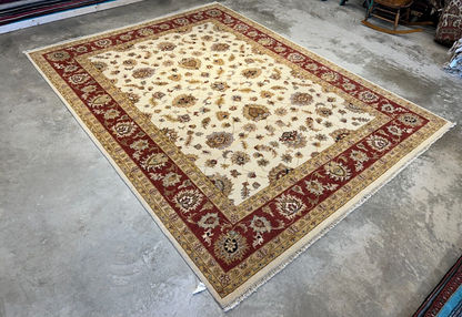 9'x12' Hand-Knotted 100% Wool Pile Kashane Design Carpet - Area Rug