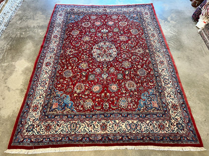 9'3"x12'6" Hand-Knotted 100% Wool Pile Mashade Rug