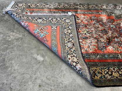 3'3"x5'7" Exquisite Fine Hand-Knotted 100% Silk Tree of Life Area Rug