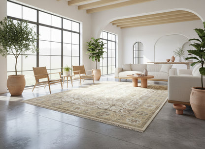 9'x12' Hand-Knotted 100% Wool Pile Oriental Rug