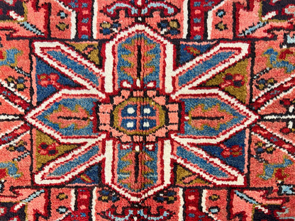 7'10"x11'4" Hand-Knotted 100% Wool Pile Herize Rug