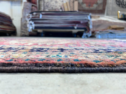 3'8"x4'10" Hand-Knotted 100% Wool Pile Herize Area Rug - Carpet