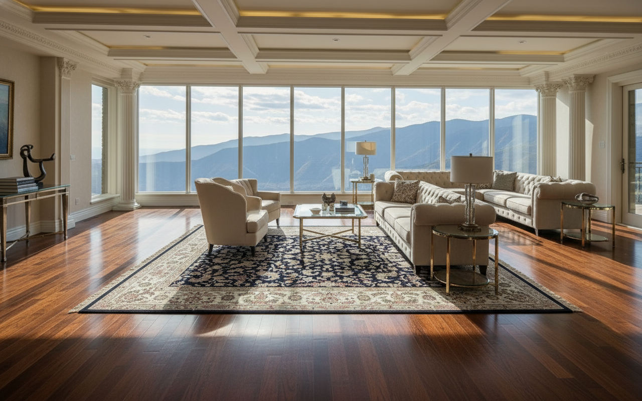 9'x12' Hand-Knotted Wool & Silk Pile Sinopersian Carpet - Area Rug