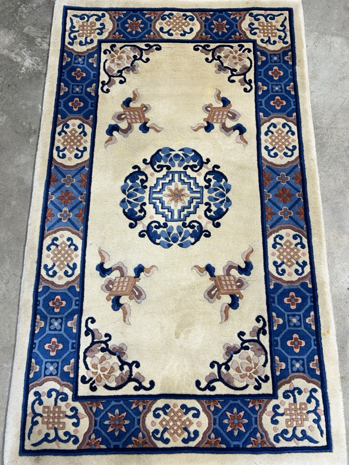 3’1”x5’2” Hand-Knotted 100% Wool Pile Oriental Area Rug - Carpet