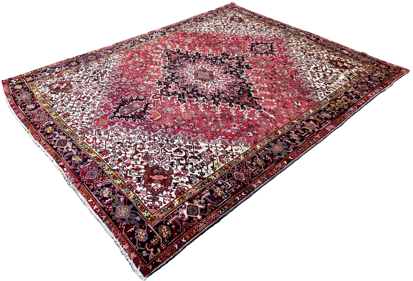 10'x12'4" Hand-Knotted 100% Lamb Wool Herize Carpet - Area Rug