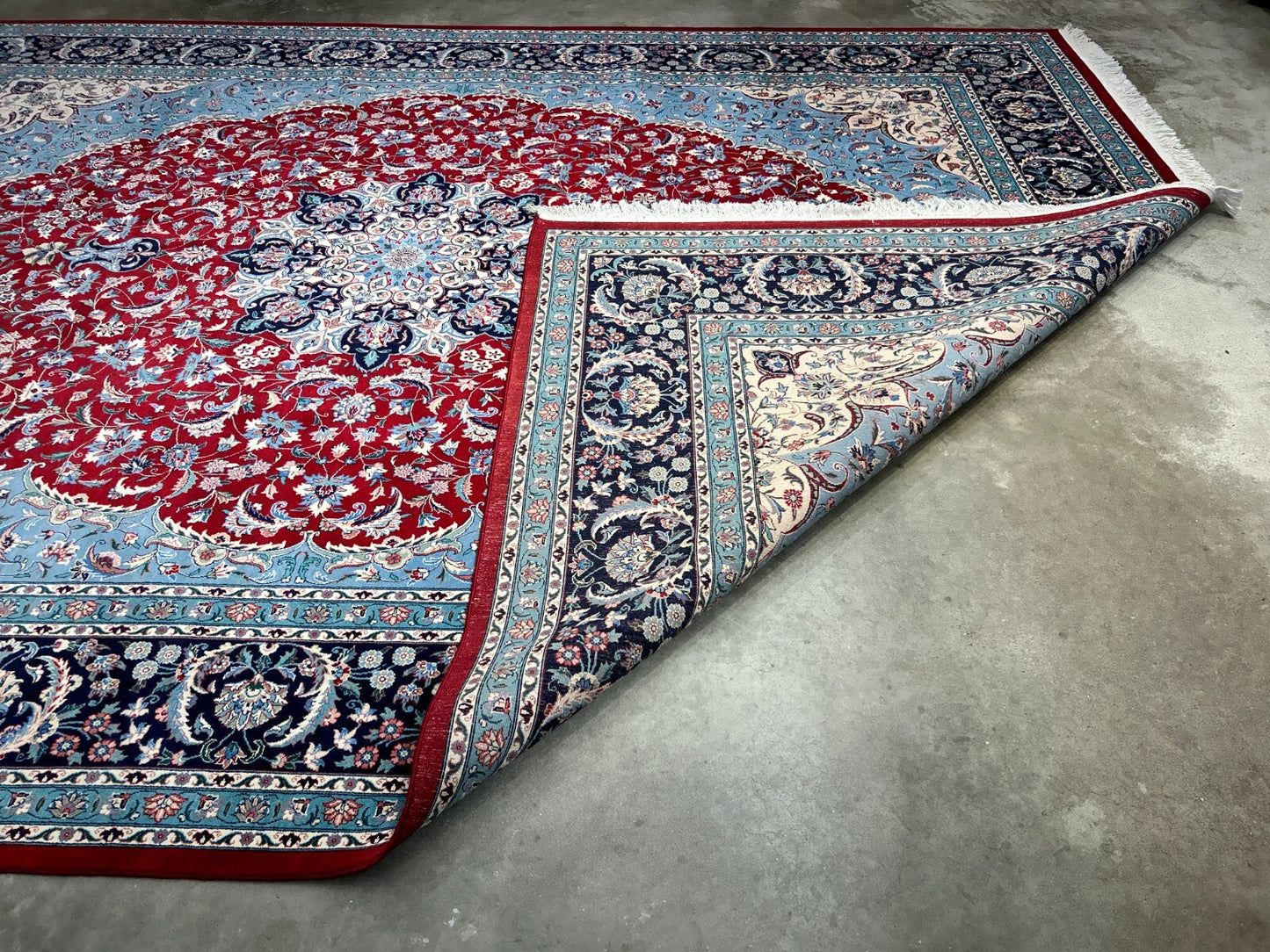 9'1" x 11'11" Very Fine Hand-Knotted 100% Wool Carpet - Tabrize Design Area Rug