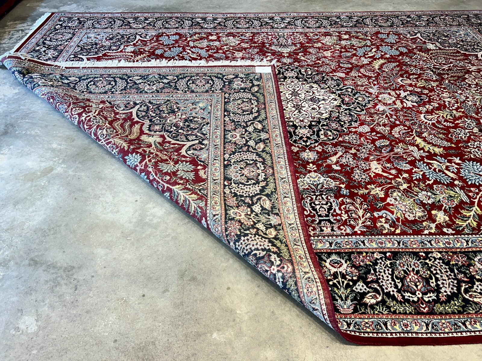 9'1"x12'4" Hand-Knotted 100% Wool Pile Oriental Rug