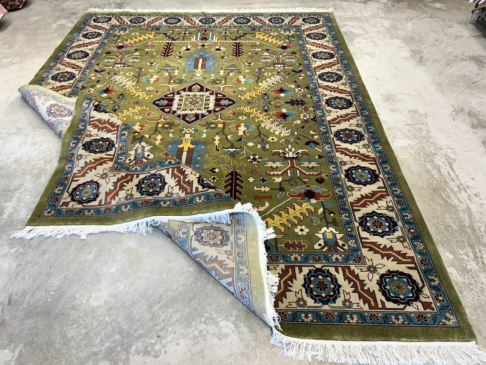 8'10"x11'8" Hand-Knotted 100% Wool Pile Oriental Rug