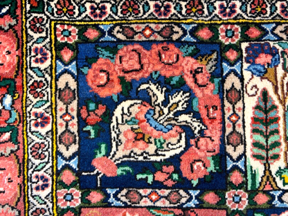 3'5"x5'2" Hand-Knotted 100% Lamb Wool Bakhtiarie Carpet - Area Rug