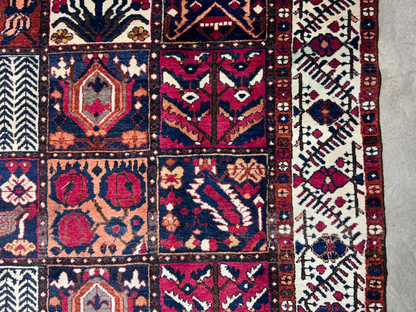 7'1"x10'1" Hand-Knotted 100% Lamb Wool Bakhtiarie Carpet - Area Rug