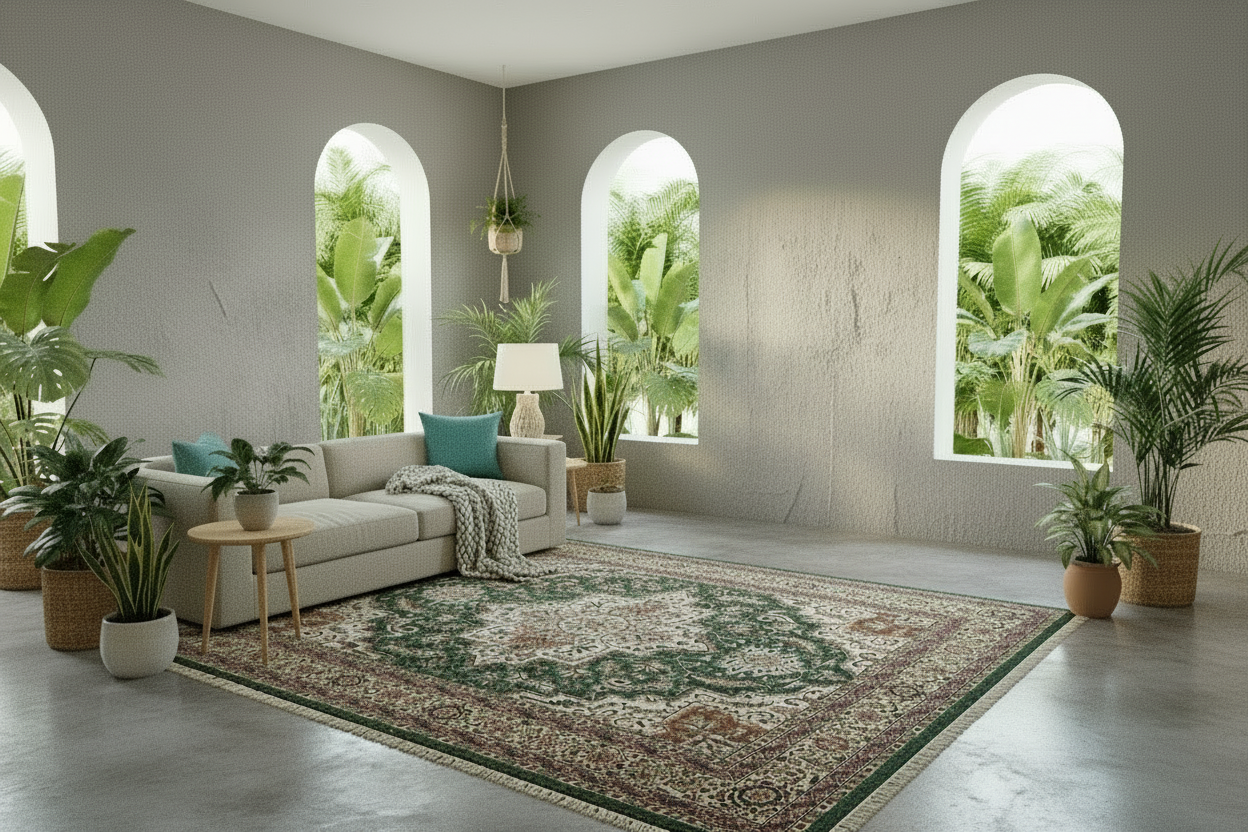 9'x12' Hand-Knotted 100% Wool Pile Herize Rug