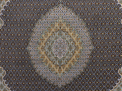 8'3"x11'6" Fine Hand-Knotted Wool & Silk Oriental Rug - Area Carpet