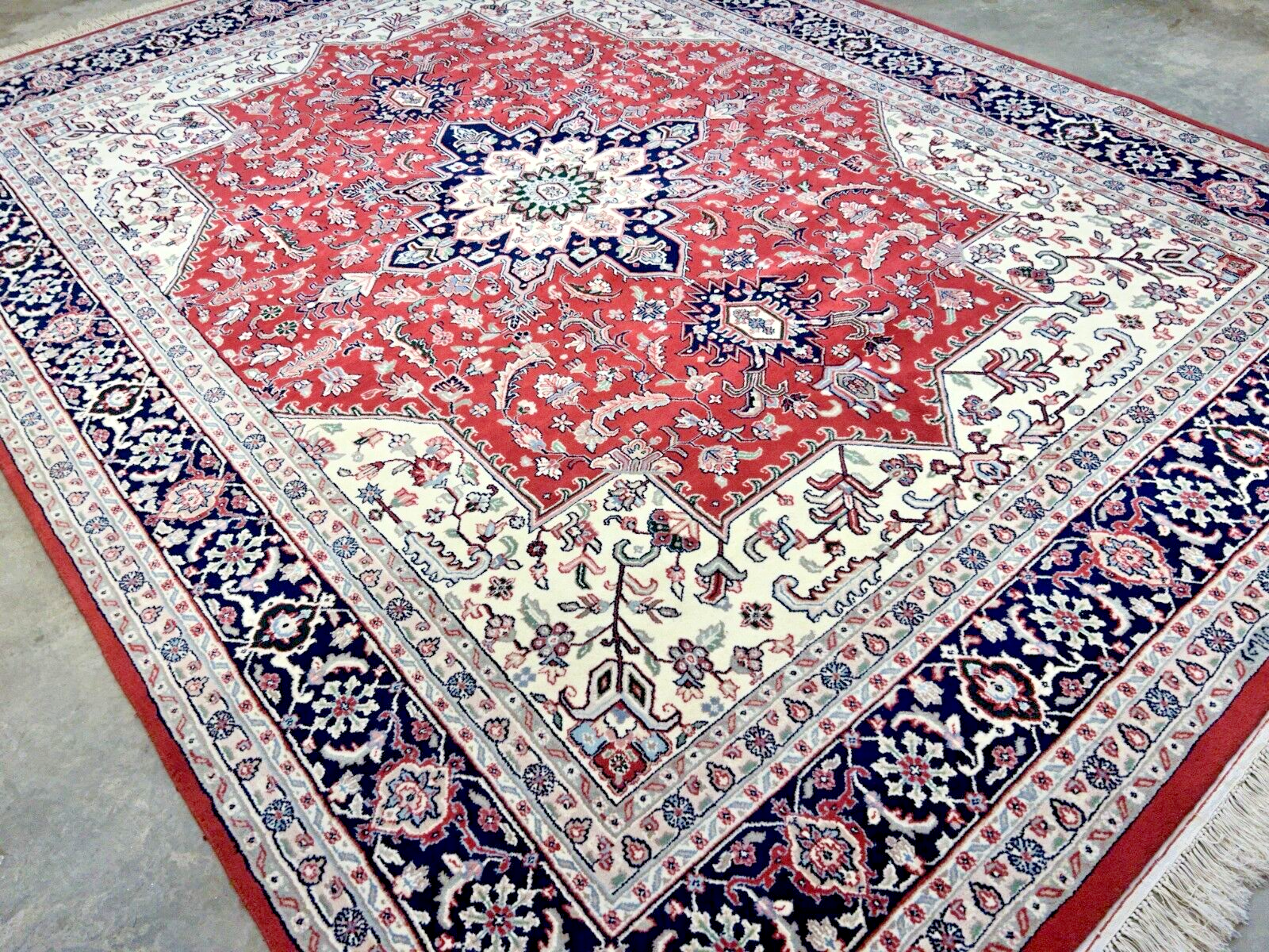 9' x 12' Hand-Knotted 100% Wool Carpet - Herize Design Area Rug