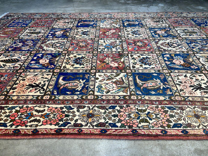 6'6"x10'0" Hand-Knotted 100% Lamb Wool Bakhtiarie Carpet - Area Rug