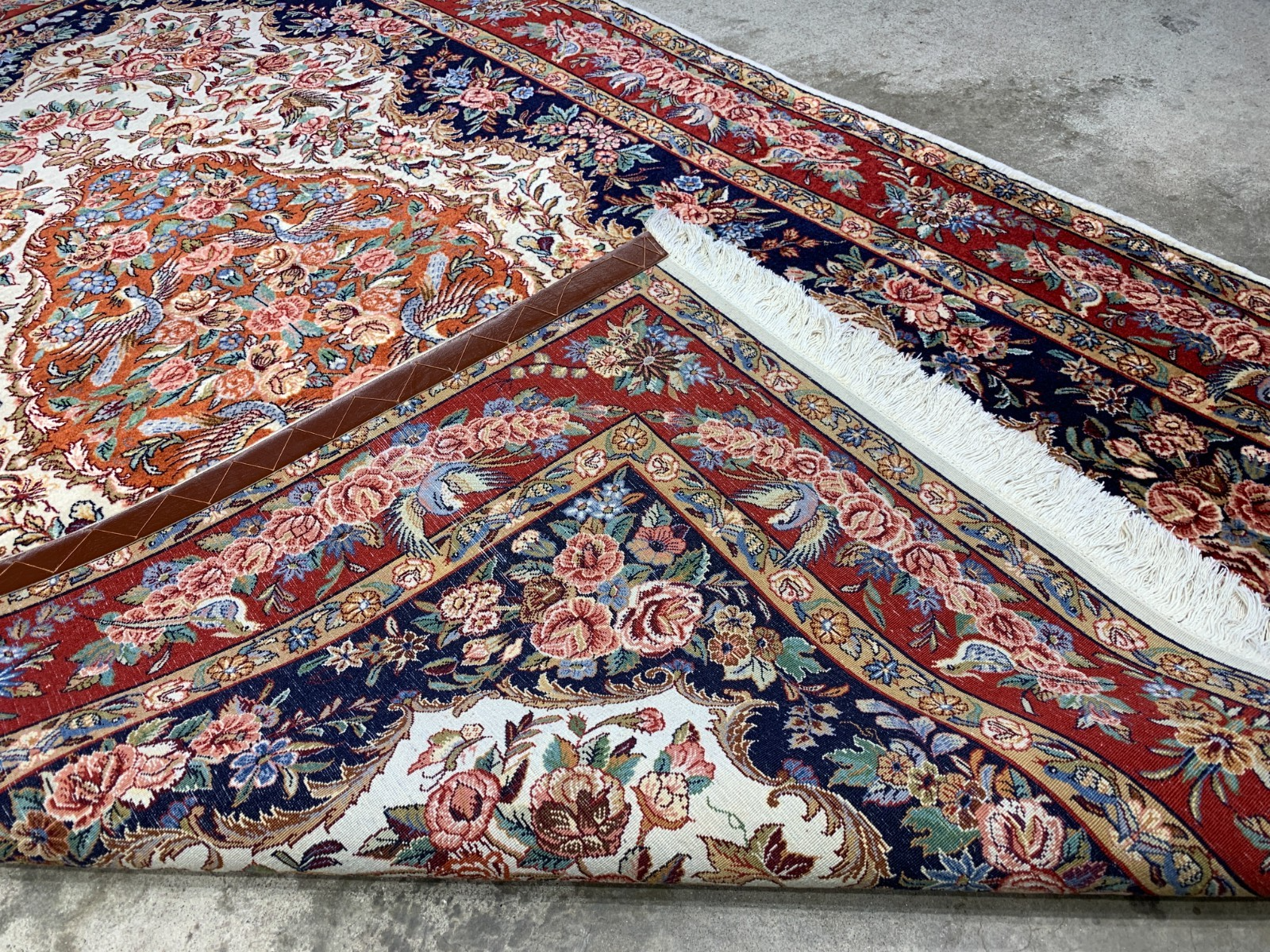 4'2"x6'7" Extra Fine Hand-Knotted Kork Wool Sarouke Rug