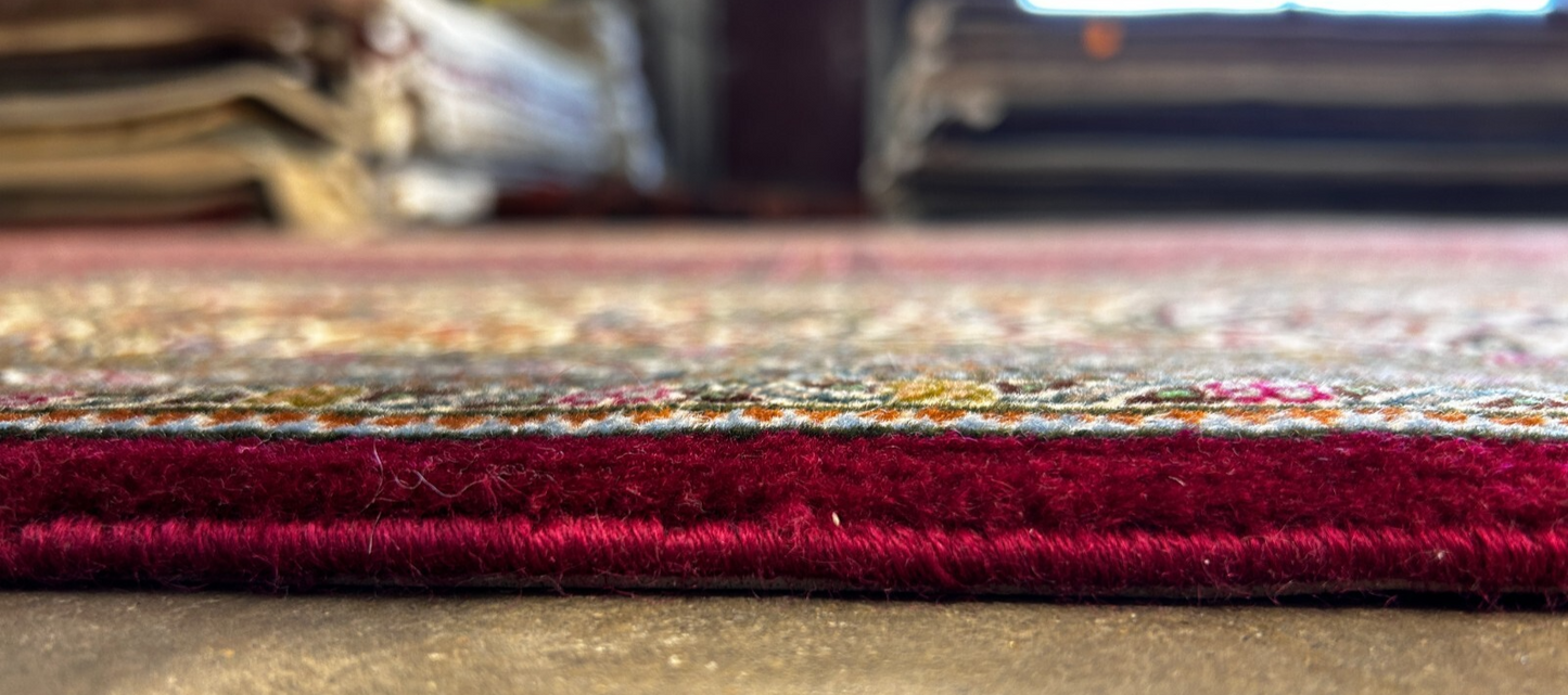 8'2"x11'10" Fine Hand-Knotted Silk & Wool Tabrize Fish Style Rug