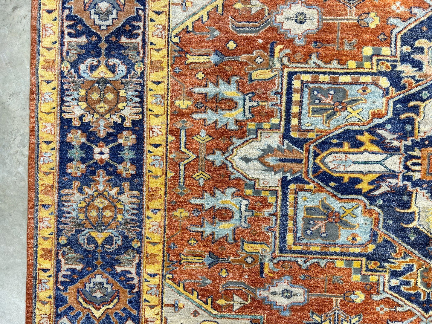 9'x12' Hand-Knotted 100% Lamb Wool  Serapie Design Carpet - Area Rug