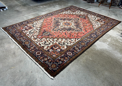 6'10" x 9'7" Hand-Knotted 100% Wool Pile Herize Area Rug - Carpet