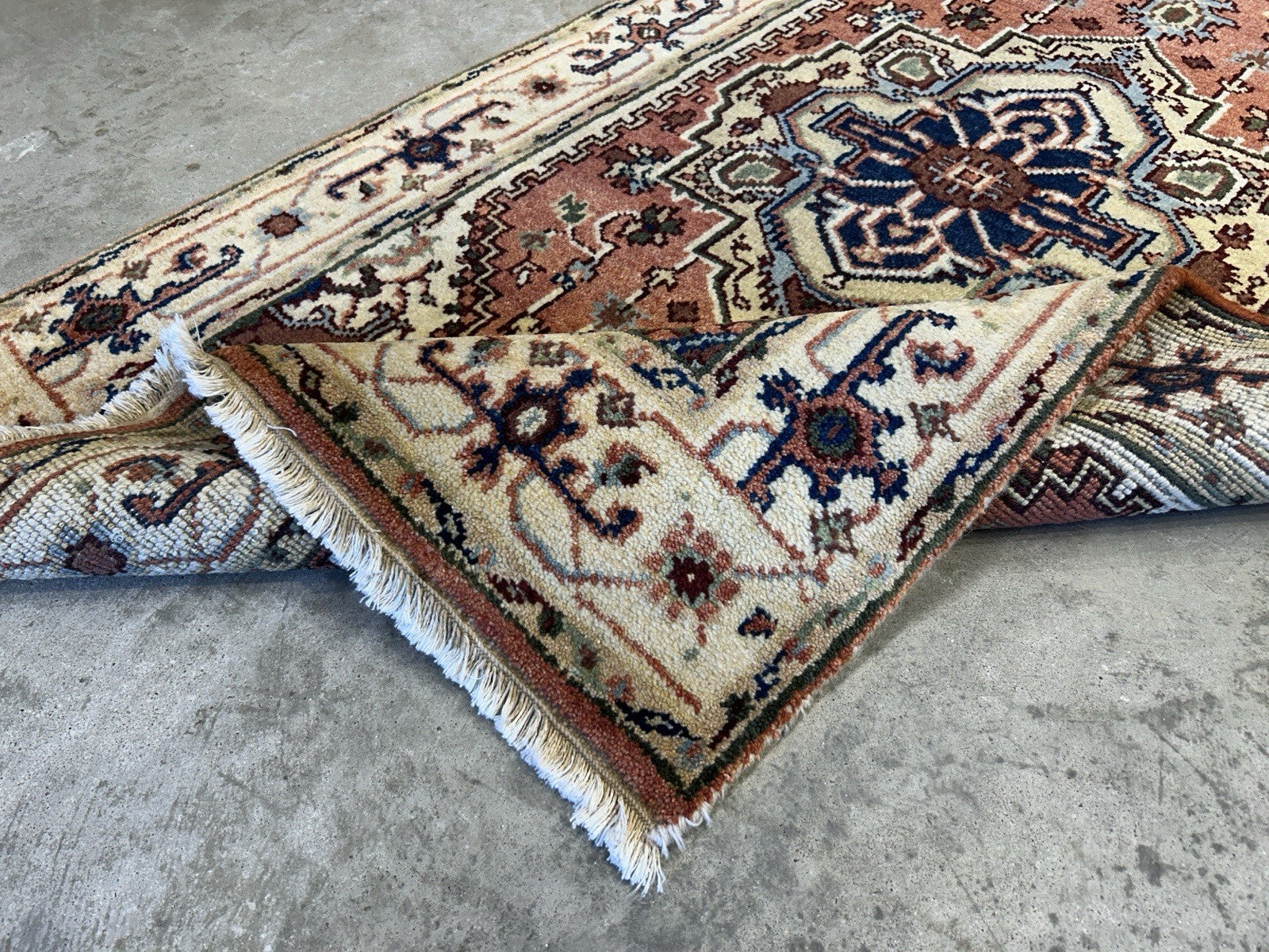 3’x5’ Hand-Knotted 100% Wool Indoserapi Area Rug - Carpet